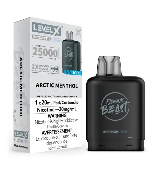 LEVEL X BOOST - FLAVOUR BEAST 20ml Pod Arctic Menthol (ONTARIO)
