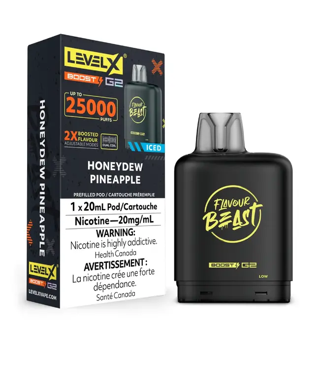 LEVEL X BOOST - FLAVOUR BEAST 20ml Pod Honeydew Pineapple Iced (ONTARIO)