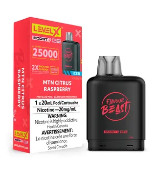 LEVEL X BOOST - FLAVOUR BEAST Mtn Citrus Raspberry (ONTARIO)