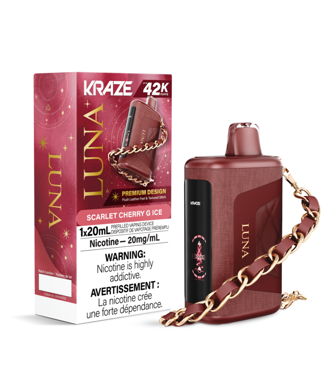 KRAZE LUNA 42K Disposable 20ml Scarlet Cherry G Ice (ONTARIO)