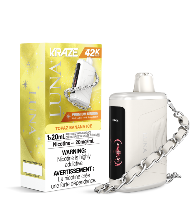 KRAZE LUNA 42K Disposable 20ml Topaz Banana Ice (ONTARIO)