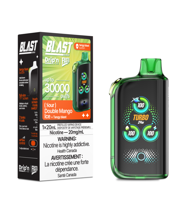 DRIP'N FASTA BLAST 30K Disposable 20ml Sour Double Mango Ice (ONTARIO)