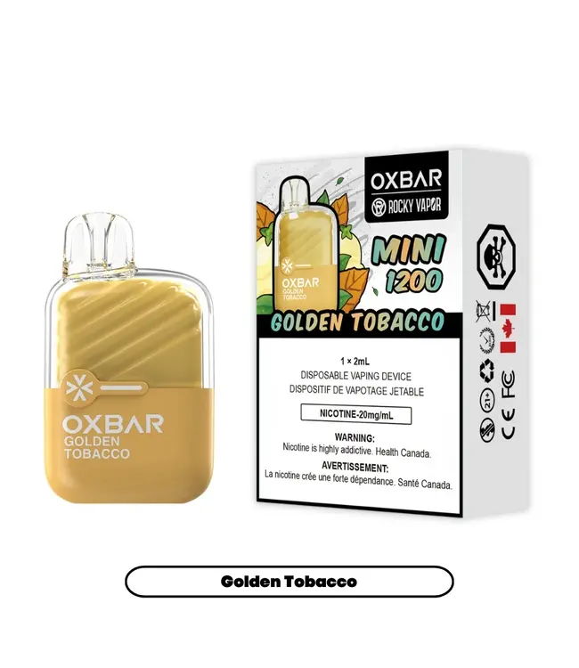 OXBAR MINI 1200 Disposable 2ml Golden Tobacco (ONTARIO)