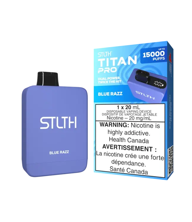 STLTH TITAN PRO 15,000 Puff Disposable 20ml Blue Razz (ONTARIO)