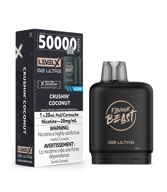 LEVEL X ULTRA - FLAVOUR BEAST Pod Crushin' Coconut Iced (ONTARIO)