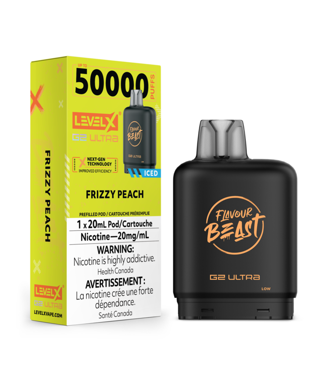 LEVEL X ULTRA - FLAVOUR BEAST  Pod Frizzy Peach Iced (ONTARIO)