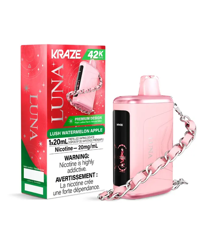 KRAZE LUNA 42K  Puff Disposable (single) - Lush Watermelon Apple (ONTARIO)