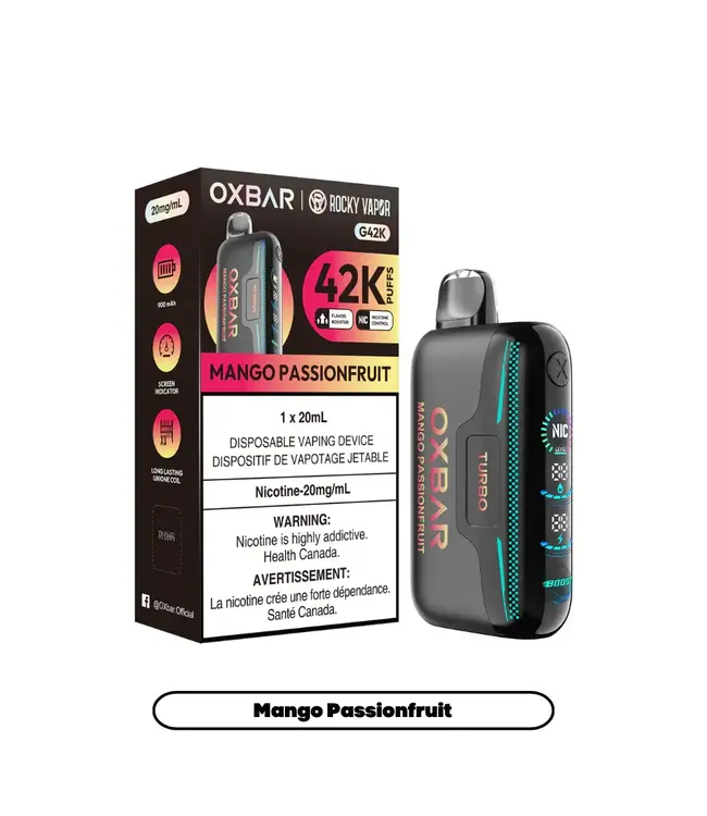 OXBAR 42K 42,000 Puff Disposable (single) Mango Passionfruit (ONTARIO)