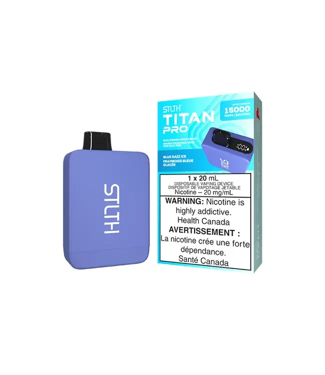 STLTH TITAN PRO 15,000 Puff Disposable (single) Blue Razz Ice (ONTARIO)