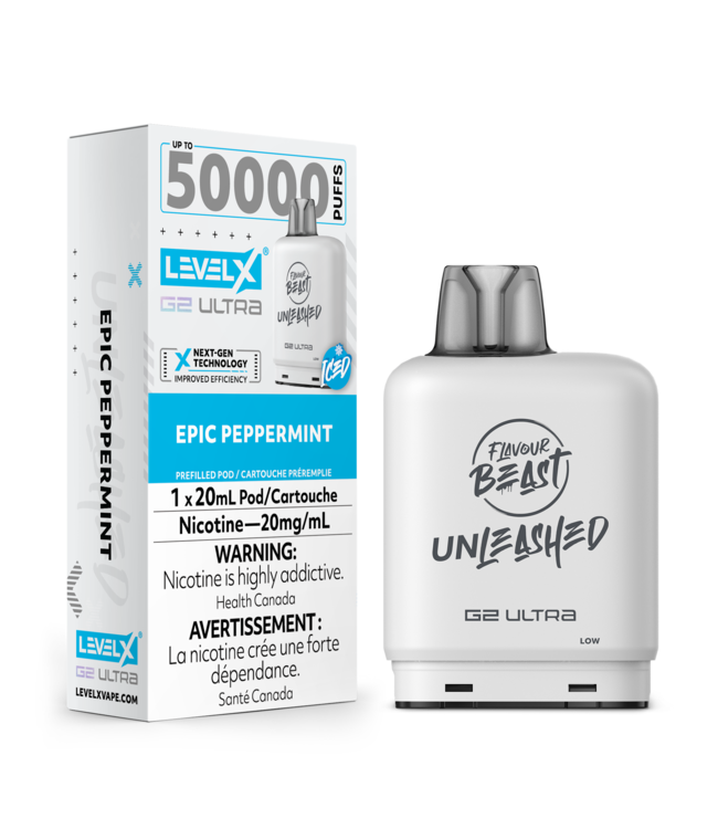 LEVEL X ULTRA - FLAVOUR BEAST UNLEASHED Pod Epic Peppermint Iced (ONTARIO)