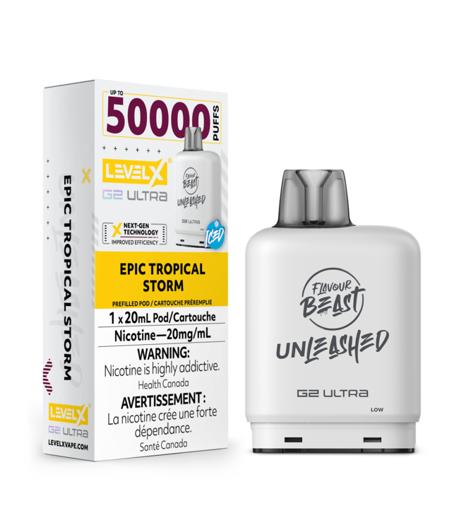 LEVEL X ULTRA - FLAVOUR BEAST UNLEASHED  Pod Epic Tropical Storm Iced (ONTARIO)