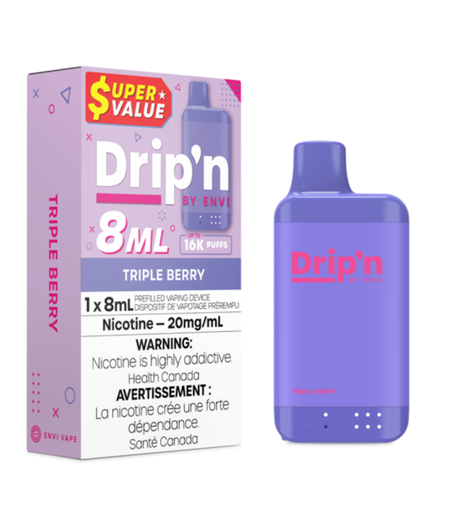 Drip'n 16K Disposable 8ml Triple Berry (ONTARIO)