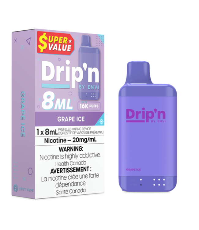 Drip'n 16K Disposable 8ml Grape Ice (ONTARIO)