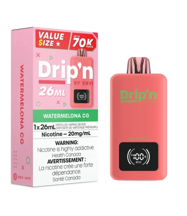 Drip'n 70K Disposable 26ml Watermelona CG (ONTARIO)