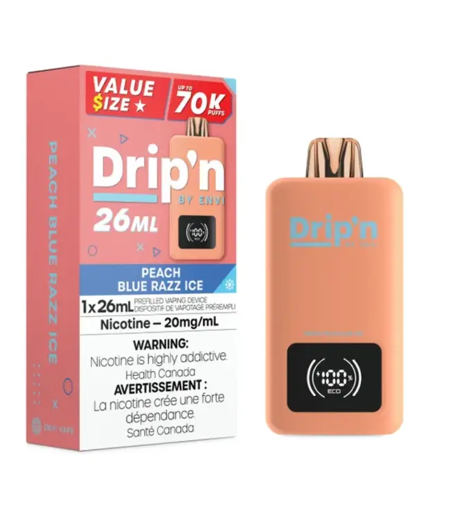 Drip'n 70K Disposable 26ml Peach Blue Razz Ice (ONTARIO)