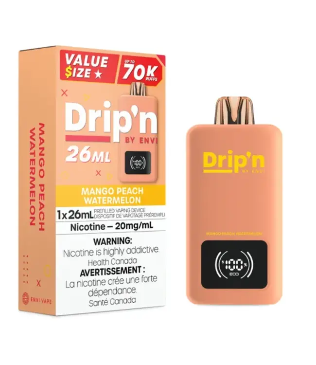Drip'n 70K Disposable 26ml Mango Peach Watermelon (ONTARIO)