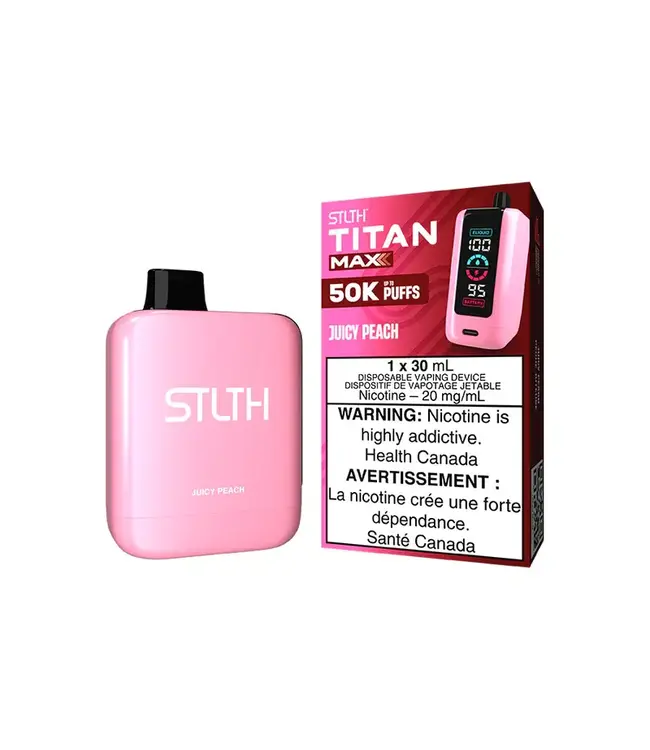 STLTH TITAN MAX STLTH TITAN MAX 50,000 Puff Disposable (single) Juicy Peach (ONTARIO)