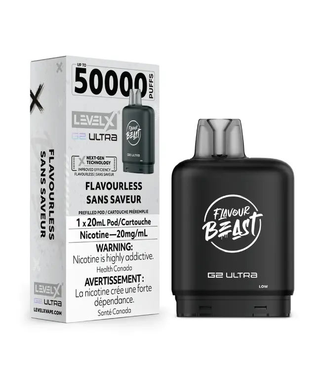LEVEL X ULTRA - FLAVOUR BEAST 20ml Pod Flavourless (ONTARIO)
