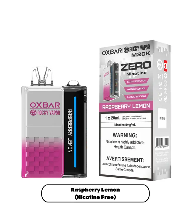 OXBAR 20K 20,000 Puff Disposable (single) Raspberry Lemon (ONTARIO)