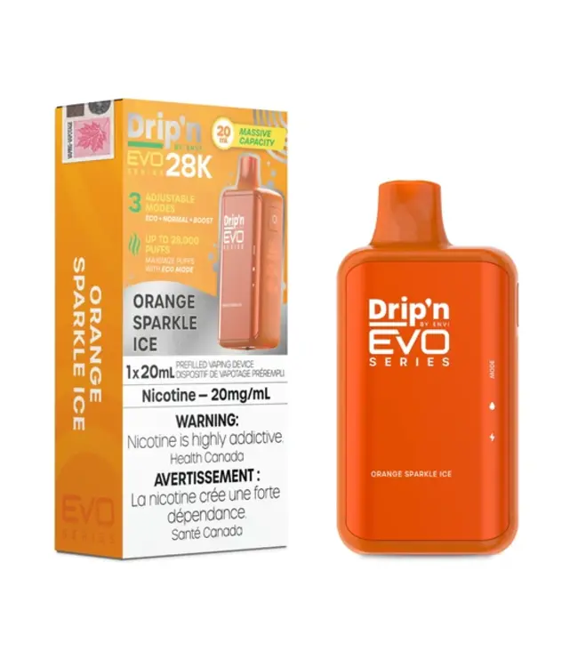DRIP'N EVO 28K Disposable 20ml Orange Sparkle Ice (ONTARIO)