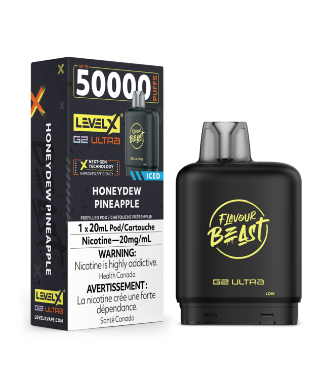 LEVEL X ULTRA - FLAVOUR BEAST 20ml Pod Honeydew Pineapple Iced (ONTARIO)