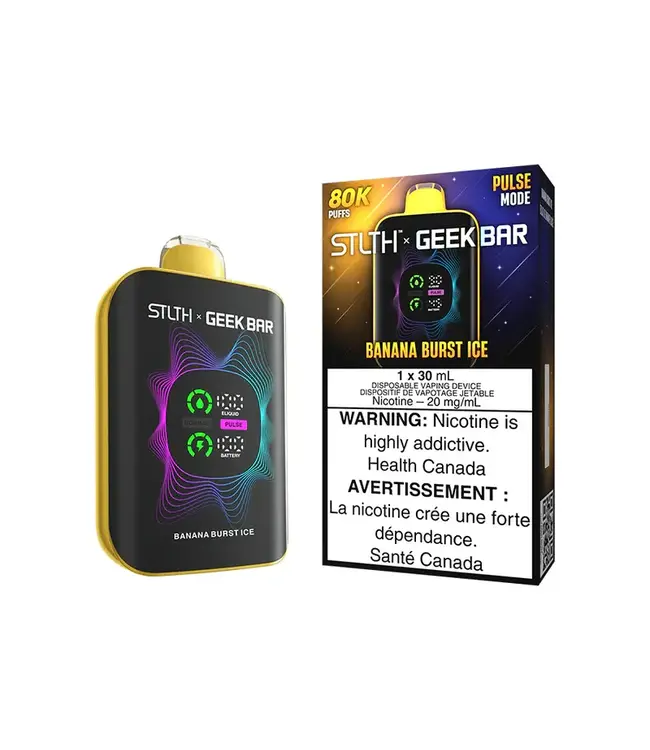 STLTH x GEEK BAR 80K Puff Disposable (Single) Banana Burst Ice (ONTARIO)
