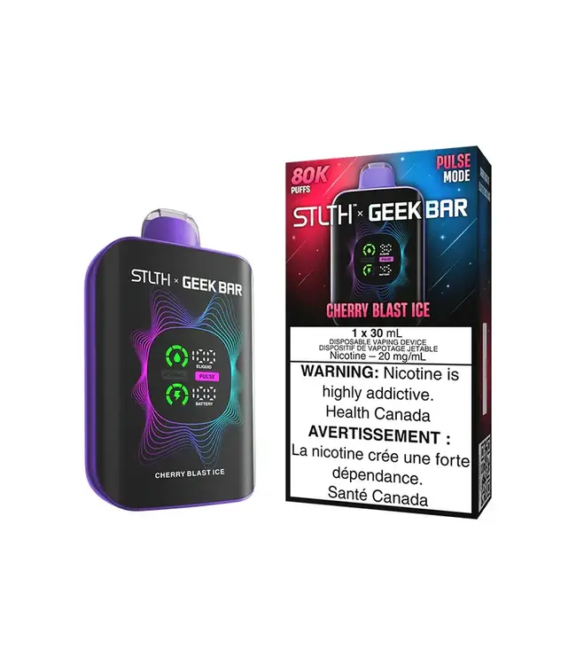 STLTH x GEEK BAR 80K Puff Disposable (Single) Cherry Blast Ice (ONTARIO)