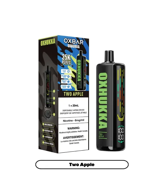 OXBAR OXHUKKA 25K Disposable 20ml - Two Apple (ONTARIO)
