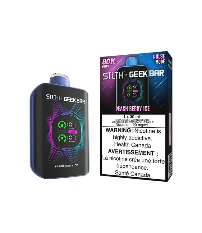 STLTH x GEEK BAR 80K Puff Disposable (Single) Peach Berry Ice (ONTARIO)