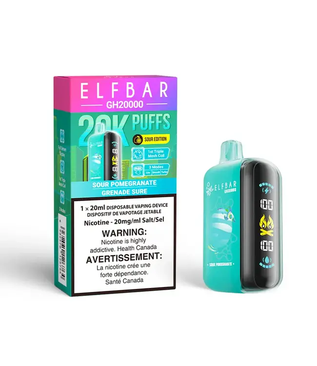 ELF BAR 20K Disposable 20ml Sour Pomegranate (ONTARIO)