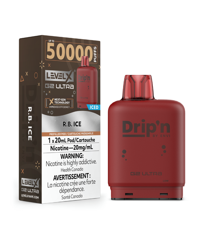 LEVEL X ULTRA - DRIP'N  Pod R.B. Ice (ONTARIO)