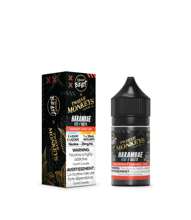 Flavour Beast x Twelve Monkeys Salt 30ml Flavour Beast x Twelve Monkeys Salt - Harambae Iced (ONTARIO)