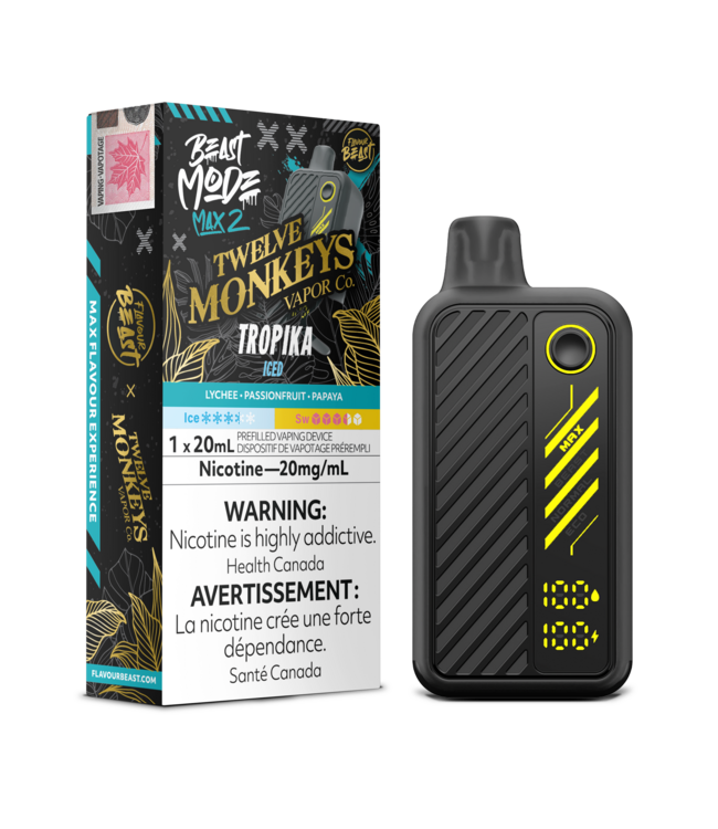 FLAVOUR BEAST MODE MAX 2 - 50K Puff Disposable 20ml Tropika Iced (ONTARIO)