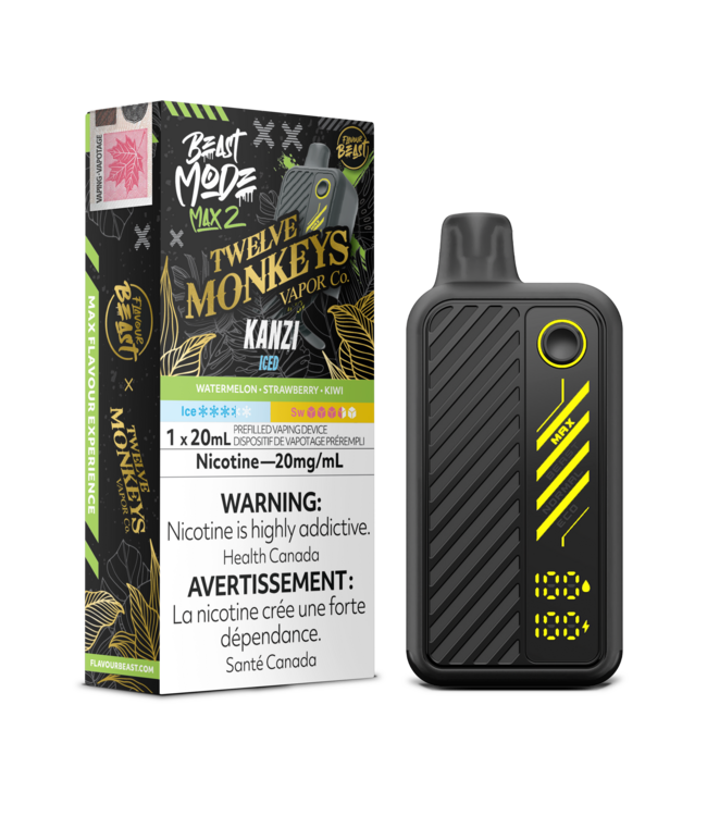 FLAVOUR BEAST MODE MAX 2 - 50K Puff Disposable 20ml Kanzi Iced (ONTARIO)
