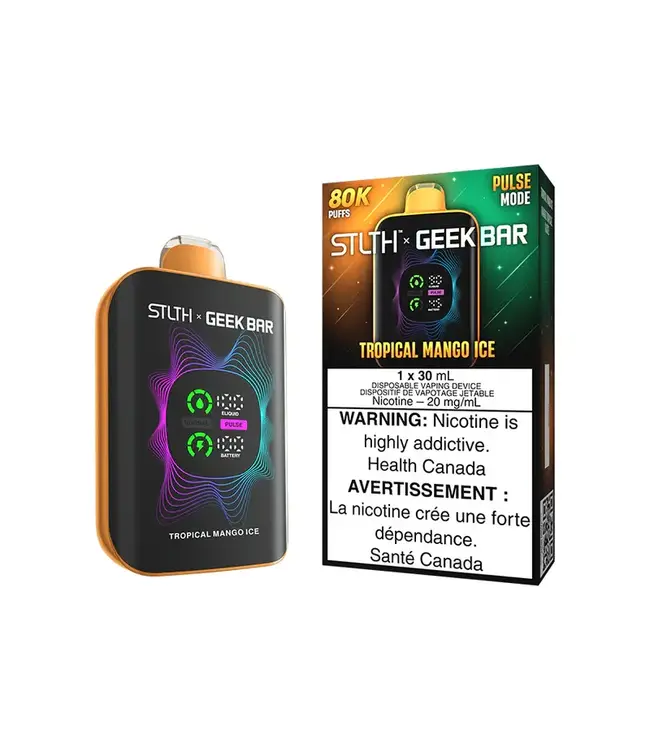 STLTH x GEEK BAR 80K Puff Disposable (Single) Tropical Mango Ice (ONTARIO)