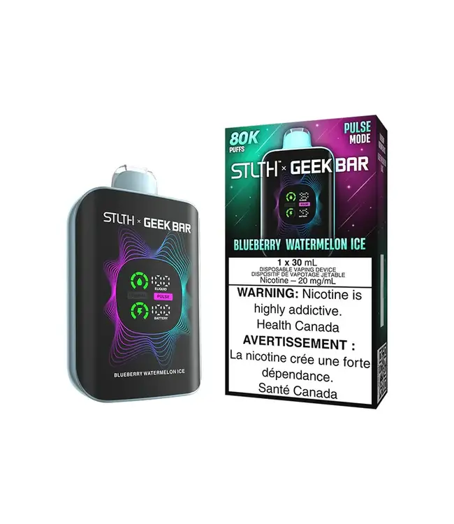 STLTH x GEEK BAR 80K Puff Disposable (Single) Blueberry Watermelon Ice (ONTARIO)