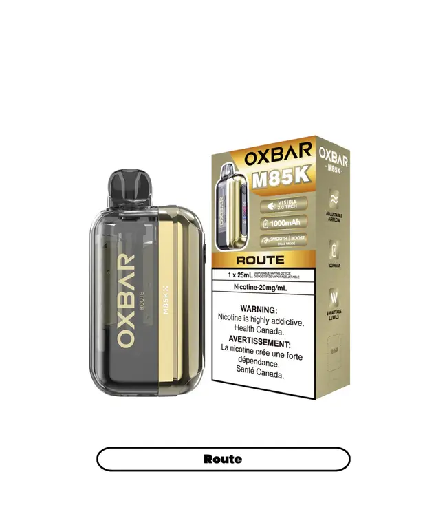 OXBAR 85K 85,000 Puff Disposable (single) Route (ONTARIO)