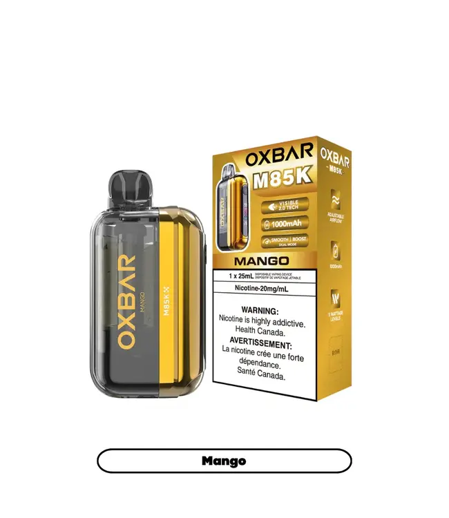 OXBAR 85K 85,000 Puff Disposable (single) Mango (ONTARIO)