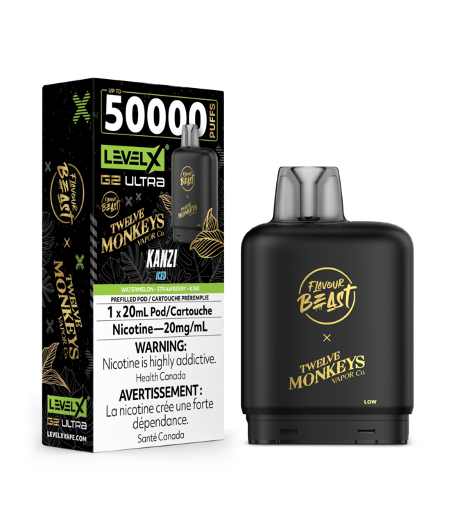 LEVEL X ULTRA - FLAVOUR BEAST 20ml Pod Kanzi Iced (ONTARIO)