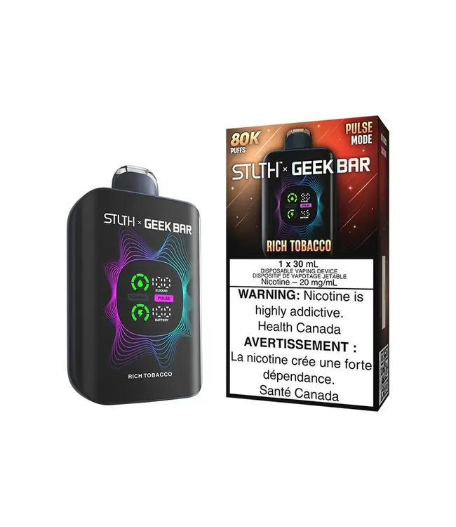 STLTH x GEEK BAR 80K Puff Disposable (Single) Rich Tobacco