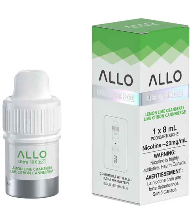 ALLO 10K Pre-Filled Pod - Lemon Lime Cranberry (ONTARIO)