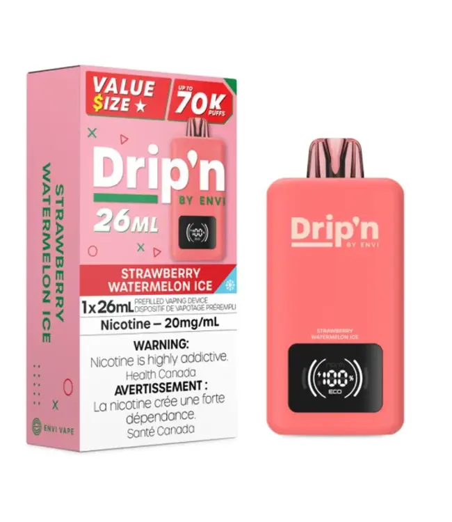 Drip'n 70K Puff Disposable (single) Strawberry Watermelon Ice (ONTARIO)