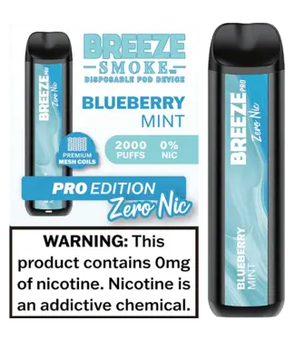 BREEZE PRO ZERO NIC Blueberry Mint (ONTARIO)
