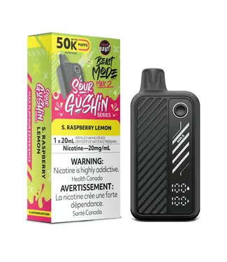 FLAVOUR BEAST MODE MAX 2 - 50K Sour Gushin' S. Raspberry Lemon (ONTARIO)