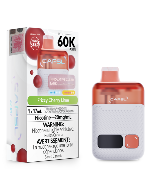 CAPSL By Flavour Beast 60K Puff Disposable (single) Frizzy Cherry Lime (ONTARIO)