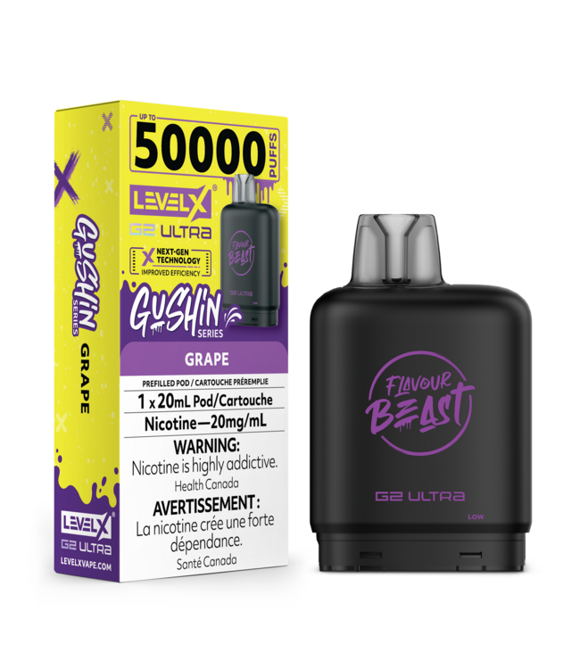 LEVEL X ULTRA - FLAVOUR BEAST Flavour Beast Level X Ultra Pod Gushin Grape (ONTARIO)