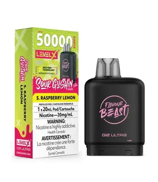 LEVEL X ULTRA - FLAVOUR BEAST Gushin S. Raspberry Lemon (ONTARIO)
