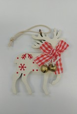 C&F Home White Reindeer Ornament