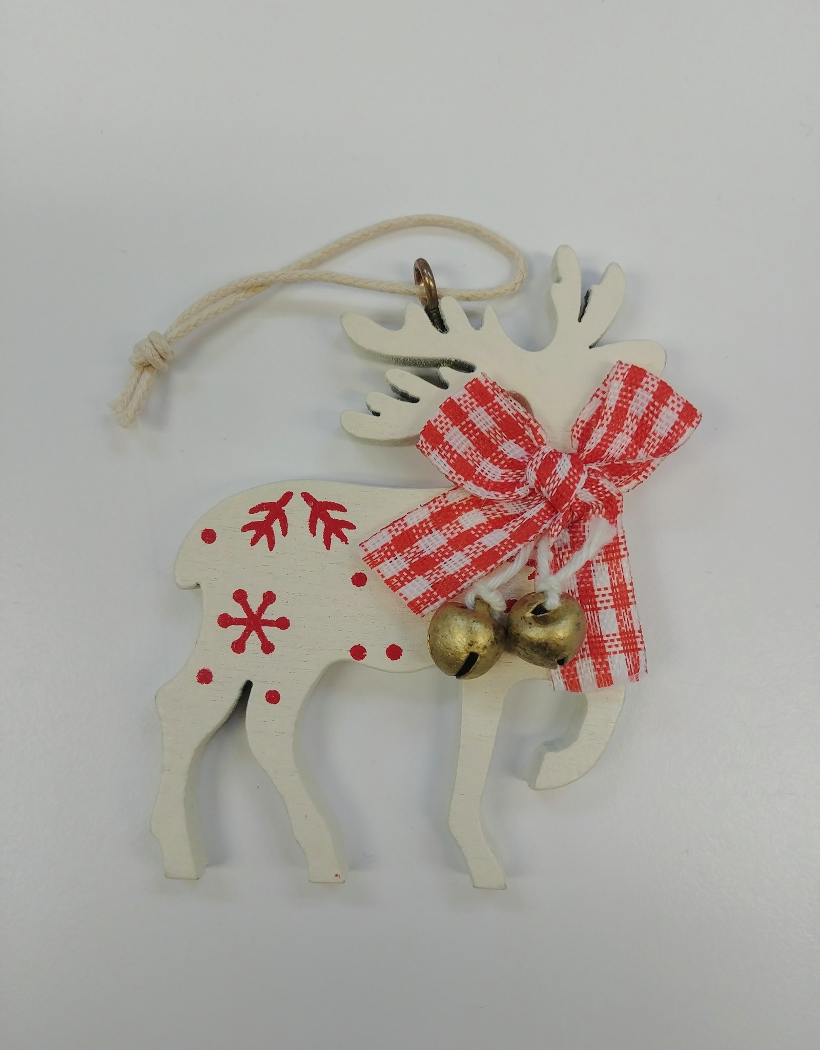 C&F Home White Reindeer Ornament