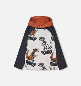 DeuxParDeux FA23 B Dino Hooded Top